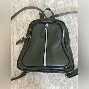 Green Leather Backpack